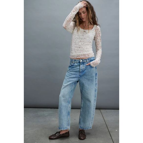 We The Free Women's 27 Sweet Dreams Deep Trance Dropped Boyfriend Jeans O10-10 - Picture 1 of 9